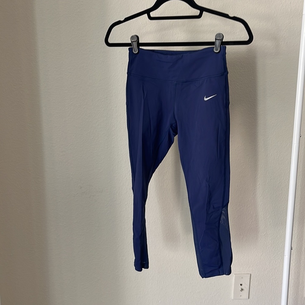 Nike cropped leggings - navy, XS